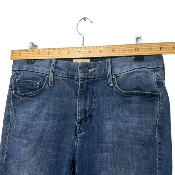 Mother Looker Ankle Fray Jeans Repeating Love Women’s Size 26 Raw Hem - Picture 13 of 15